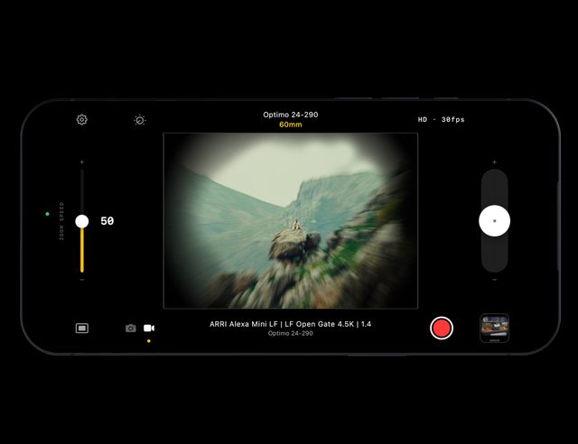iPhone render showing the viewfinder